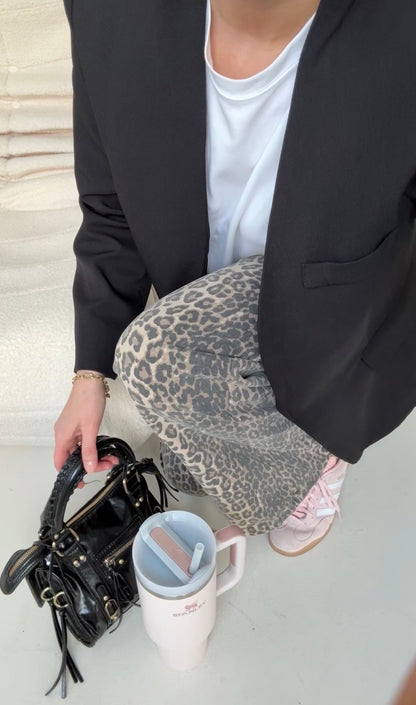 Jansen | Leoprint™ Denim broek