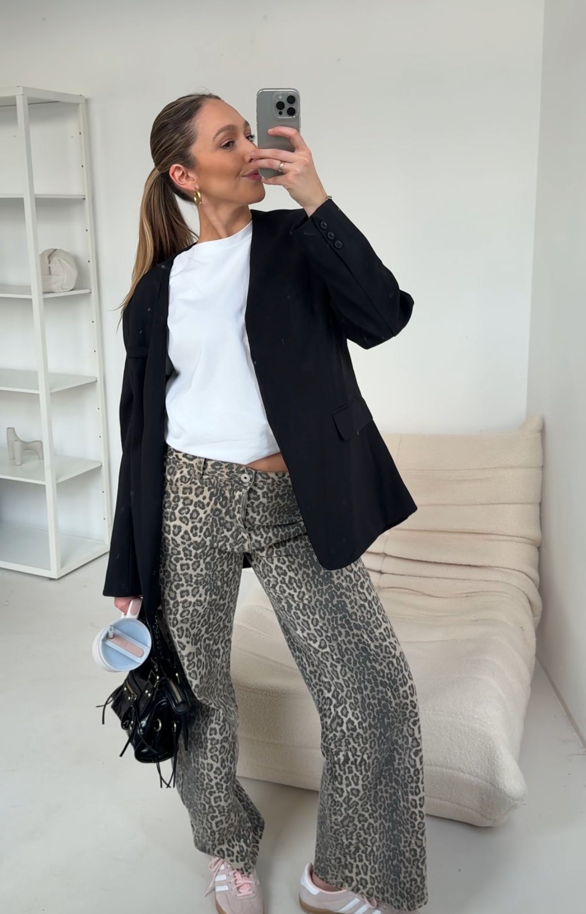 Jansen | Leoprint™ Denim broek