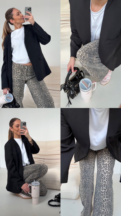 Jansen | Leoprint™ Denim broek