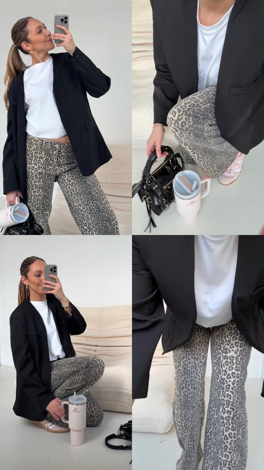 Jansen | Leoprint™ Denim broek